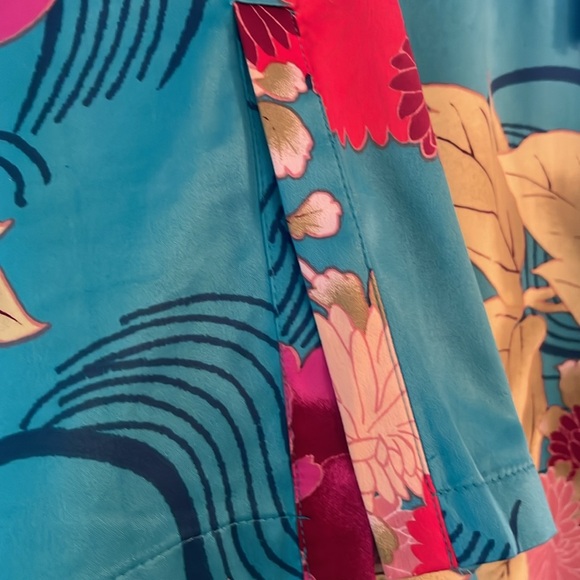 NATORI floral full length lounging gown. Size S - Picture 4 of 13